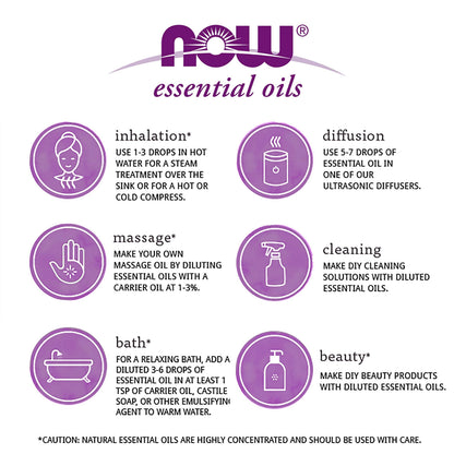 NOW Essential Oils Rosemary Oil – 2 oz, 100% Pure & Steam Distilled