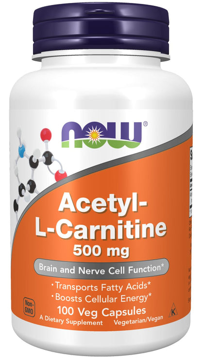 Now Foods Acetyl L-Carnitine 500 mg - 100 Caps | Brain & Nerve Support