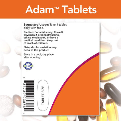 Now Foods Adam Men's Multivitamin 120 Tabs | Men's Health Support