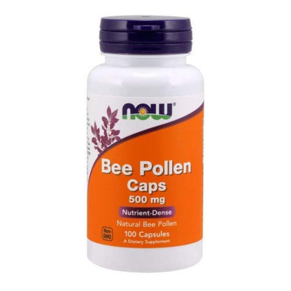 NOW Foods Bee Pollen 500 mg - 100 Capsules | 100 Count