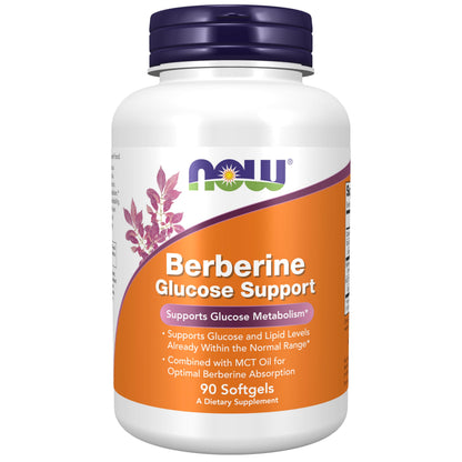 NOW Foods Berberine Glucose Support with MCT Oil - 90 Softgels