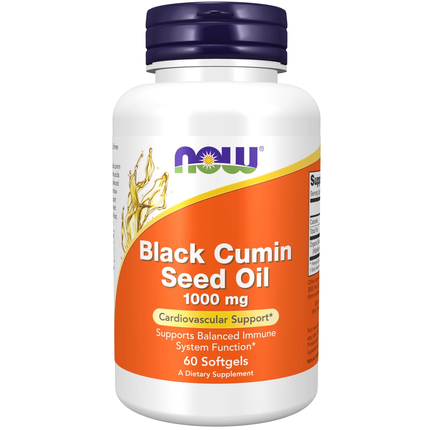 NOW Foods Black Cumin Seed Oil 1,000 mg – Cardiovascular Support*, 60 Softgels