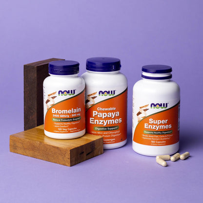 NOW Foods Bromelain 2400 GDU/g - 500 mg, 120 Veg Caps | Natural Proteolytic Enzyme