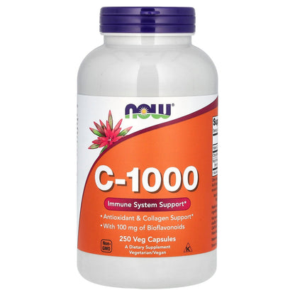 Now Foods C 1000 – Vitamin C 250 Capsules | Immune Support