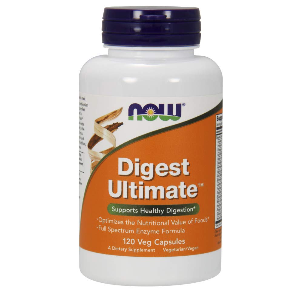 NOW Foods Digest Ultimate, 120 Vegetable Capsule – Full-Spectrum Digestive Enzymes