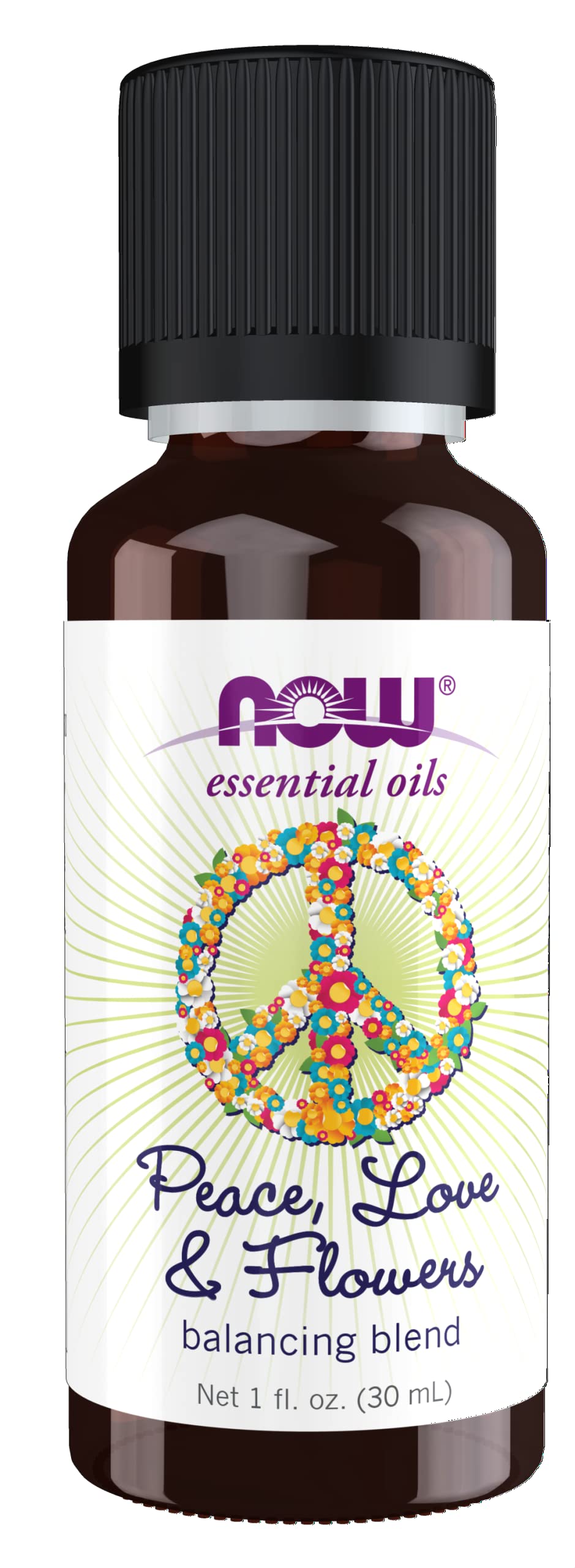 NOW Foods Peace Love & Flowers Essential Oil 1 oz | Floral Aromatherapy