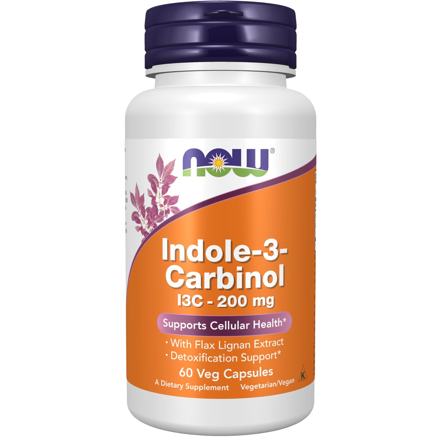 NOW Foods Indole-3-Carbinol 200 mg with Flax Lignan Extract – 60 Veg Capsules