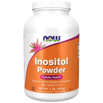 NOW Foods Inositol Powder, Myo-Inositol – Neurotransmitter Signaling & Cellular Health, 1 lb