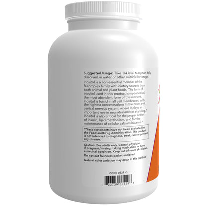 NOW Foods Inositol Powder, Myo-Inositol – Neurotransmitter Signaling & Cellular Health, 1 lb
