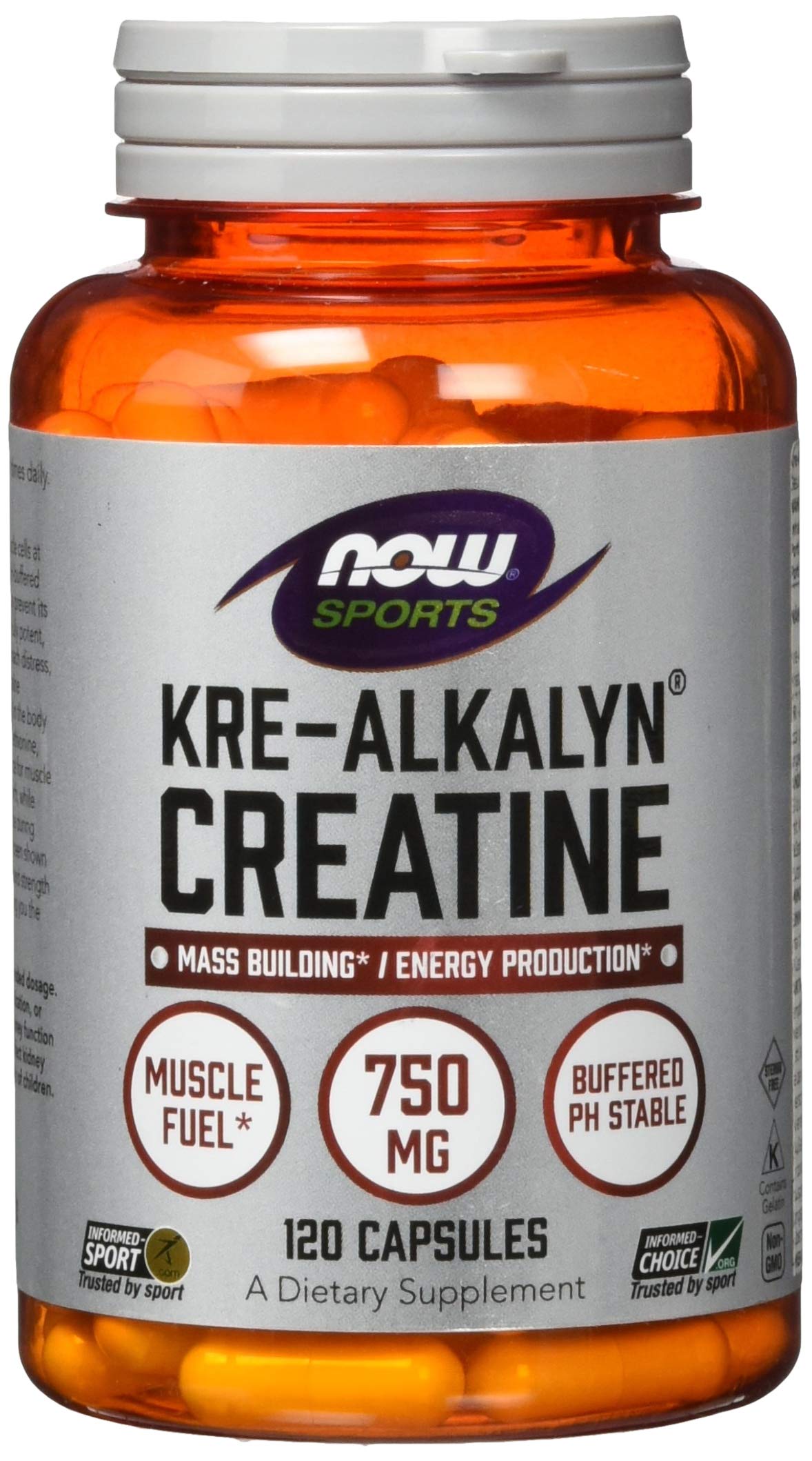 Now Foods Kre-Alkalyn Creatine - 120 Capsules | Patented pH-Stable Buffered Creatine