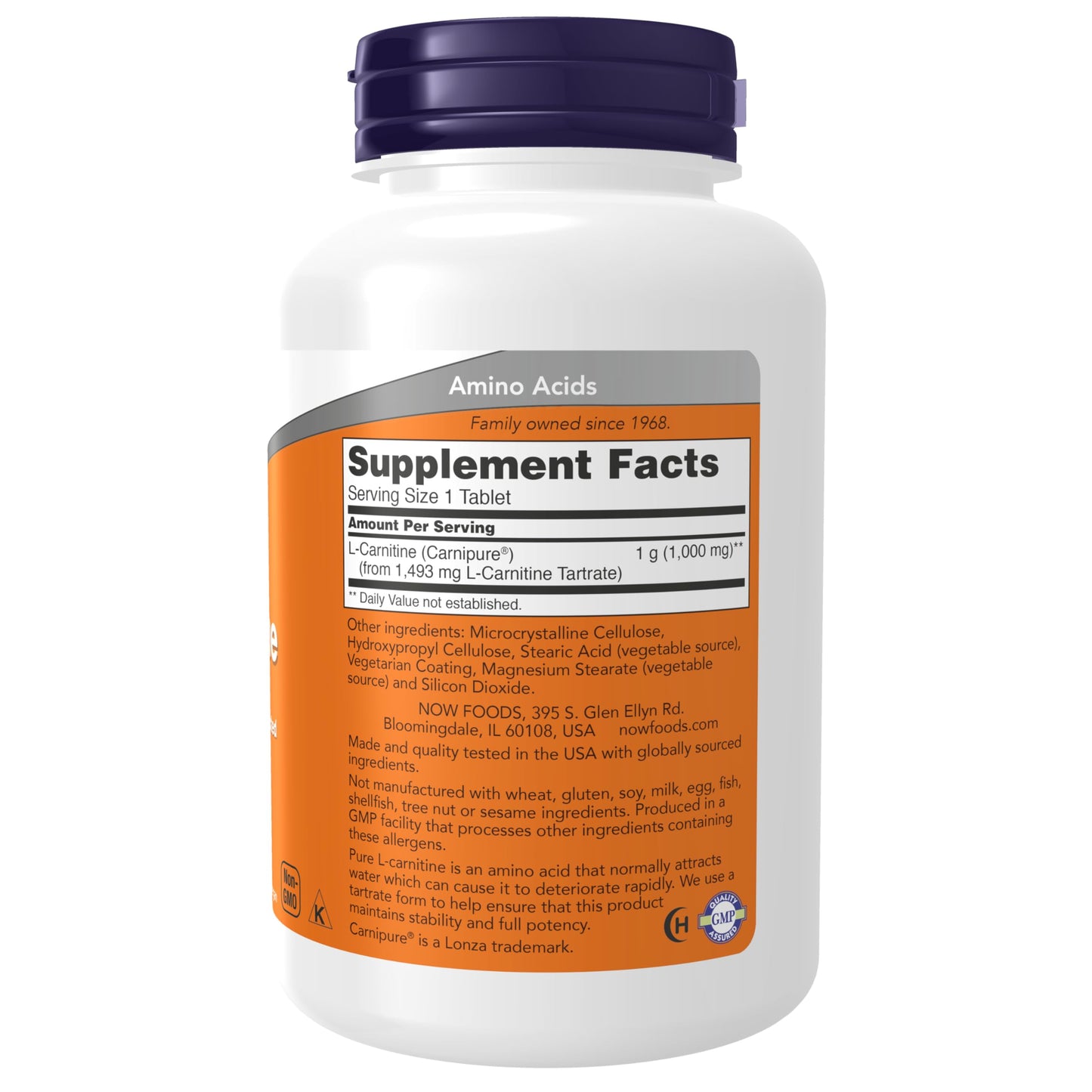 NOW Foods L-Carnitine 1,000 mg – Purest Form, Fitness Support, 100 Tablets