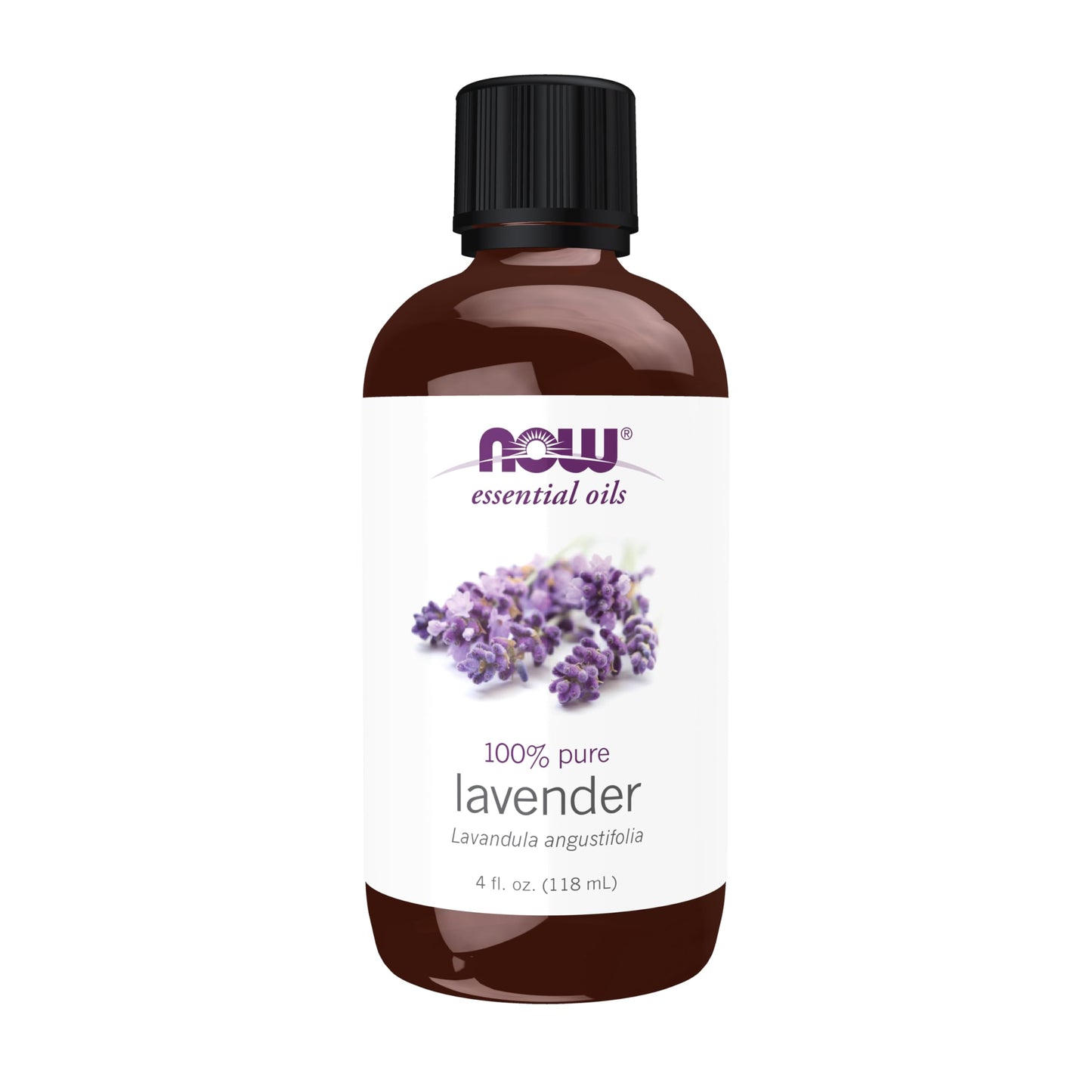 NOW Foods Lavender Essential Oil 4 oz - Pure, Steam Distilled, Vegan