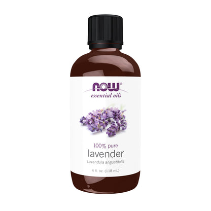 NOW Foods Lavender Essential Oil 4 oz - Pure, Steam Distilled, Vegan