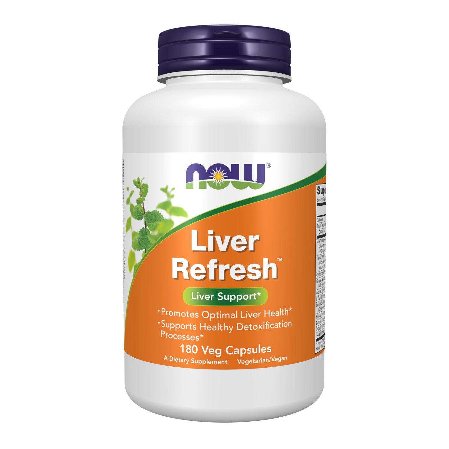 NOW Foods Liver Refresh - Milk Thistle & Herb-Enzyme, 180 Veg Capsules