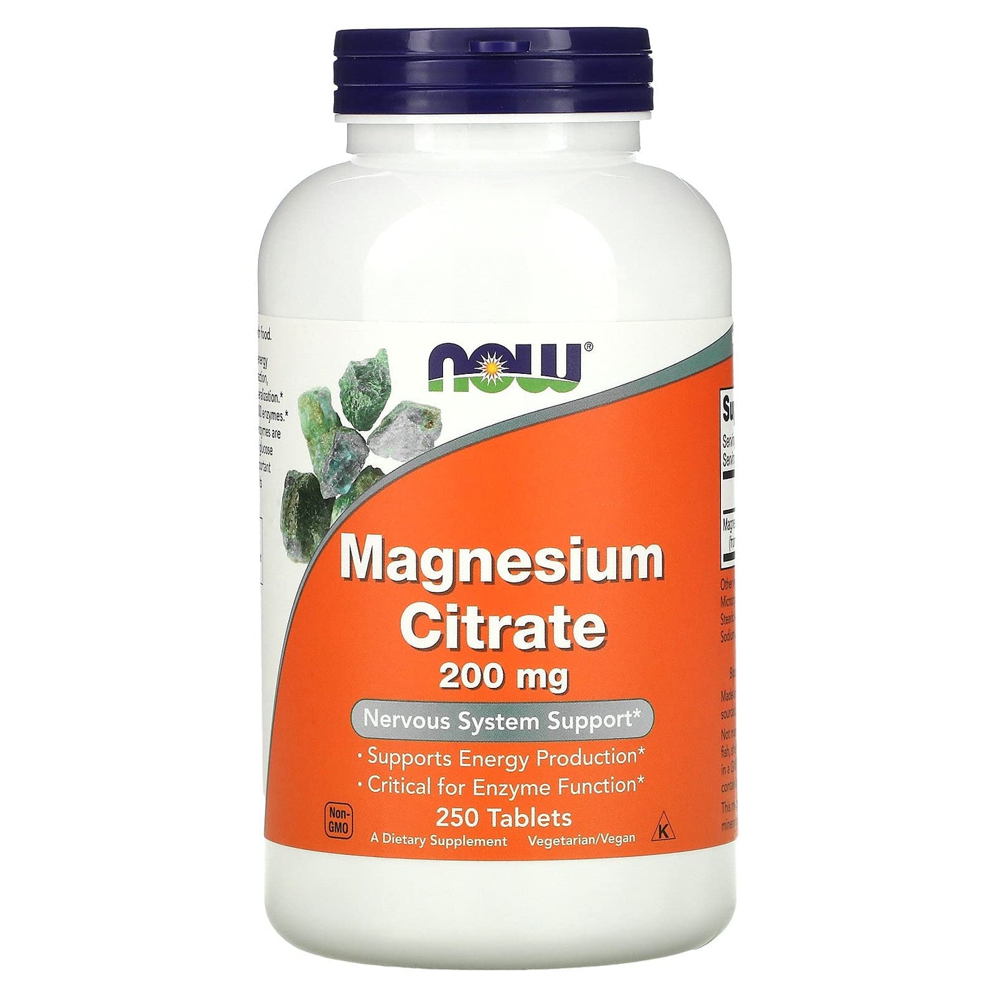 NOW Foods Magnesium Citrate 200 mg – 250 Tabs (Pack of 2) | Magnesium Supplement