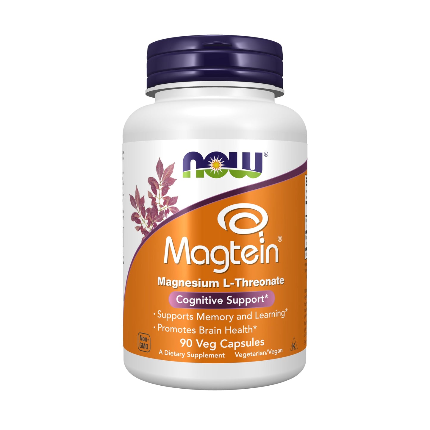 NOW Foods Magtein Magnesium L-Threonate – Cognitive Support, 90 Veg Capsules