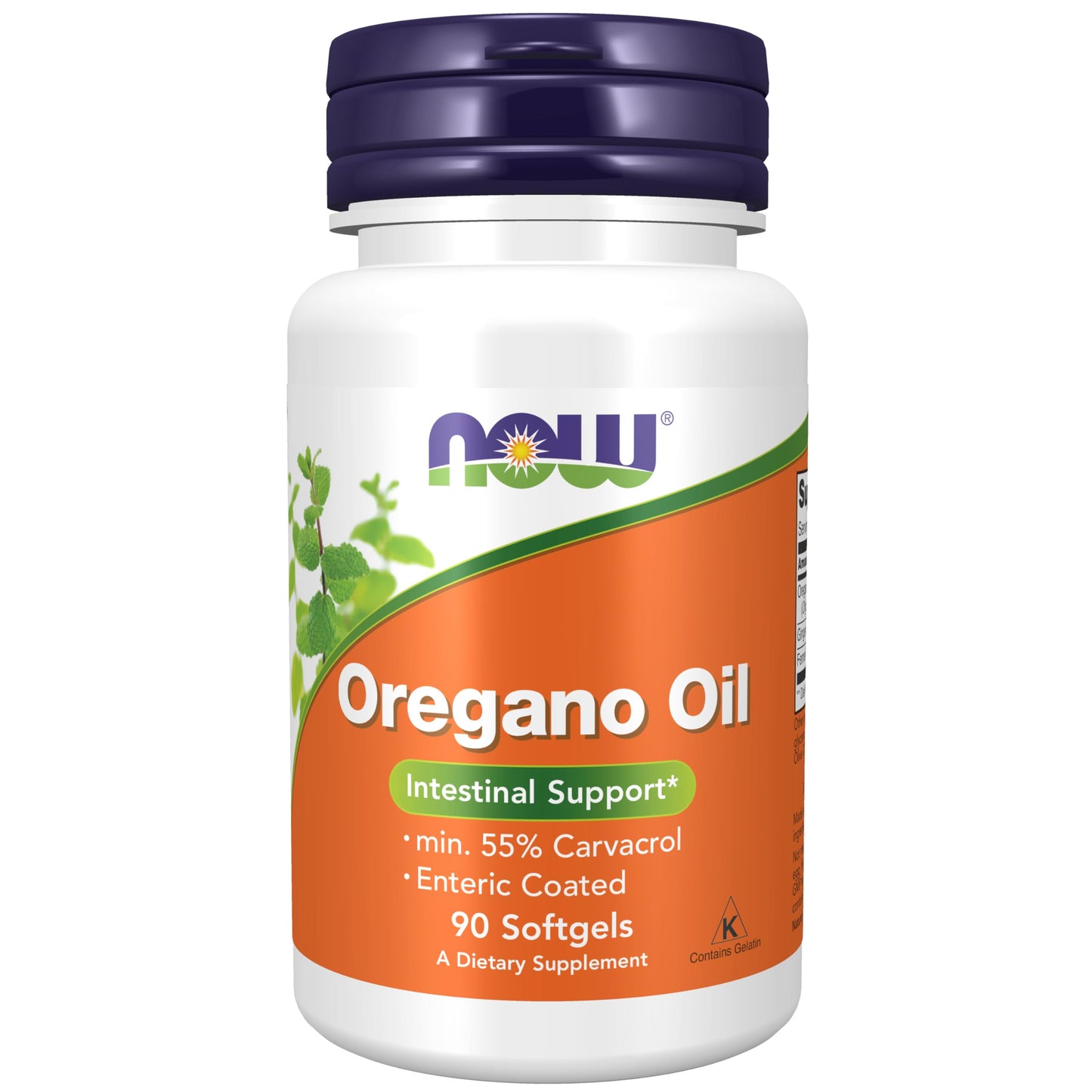 NOW Foods Oregano Oil with Ginger & Fennel – Enteric Coated, 90 Softgels