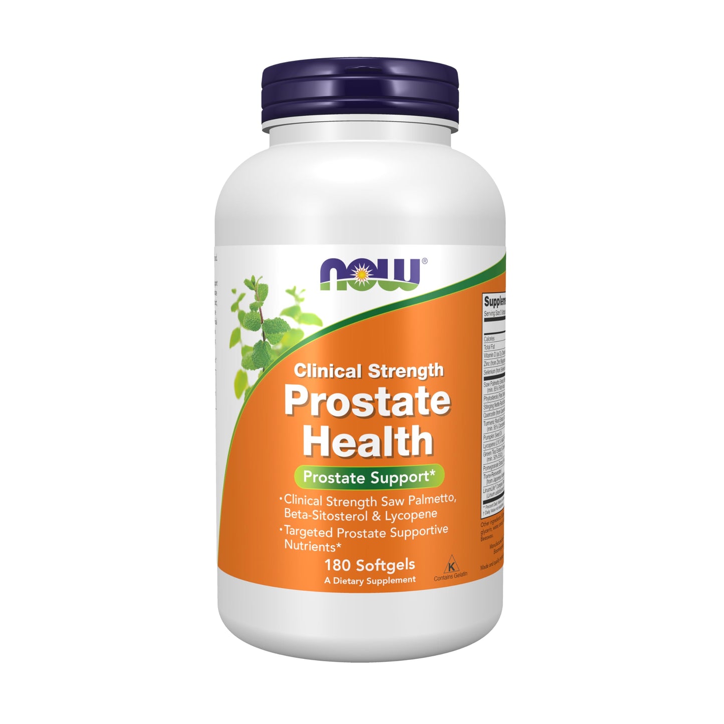 NOW Foods Clinical Strength Prostate Health - Saw Palmetto, Beta-Sitosterol & Lycopene, 180 Softgels