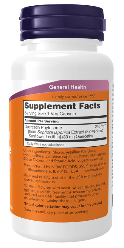 NOW Foods Quercetin Phytosome 250mg – Immune Support, 90 Vcaps