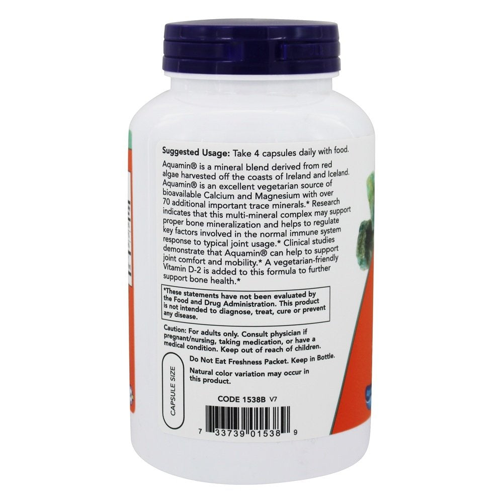 NOW Foods Red Mineral Algae Calcium - 180 Vegetarian Capsules
