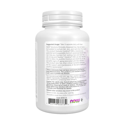 NOW Foods Solutions Hair, Skin & Nails with Cynatine HNS – 90 Veg Capsules