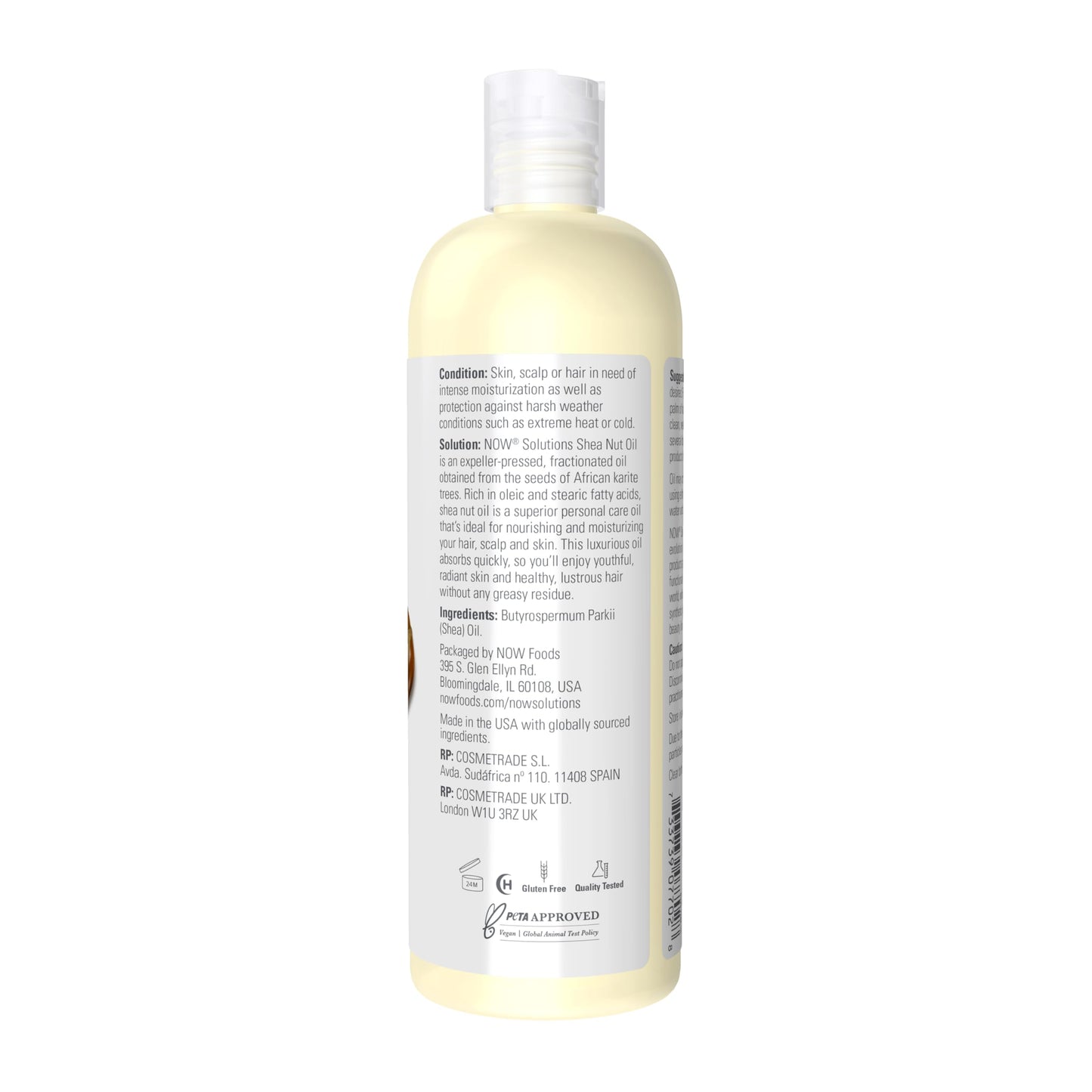 NOW Foods Solutions Shea Nut Oil – Multi-Purpose Moisturizing Oil for Skin, Hair & Scalp (16 oz)