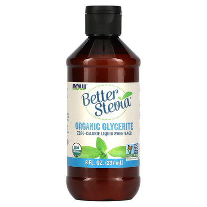 Now Foods Stevia Glycerite 8 Fl Oz – Alcohol Free, Packaging May Vary