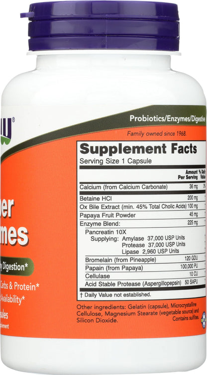 NOW Foods Super Enzymes - 90 Capsules | Digestive Enzyme Supplement