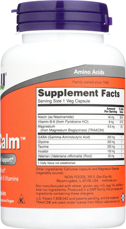 Now Foods True Calm Amino Relaxer 90 Caps Two-Pack | GABA & Relaxation Support