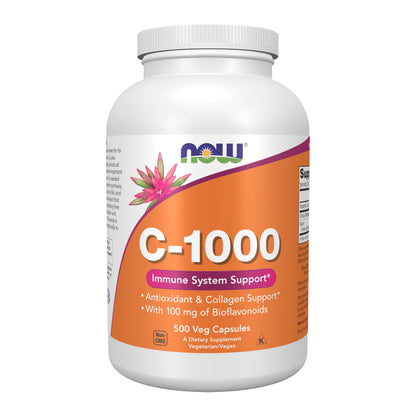 NOW Foods Vitamin C-1000 with Bioflavonoids - 500 Veg Capsules