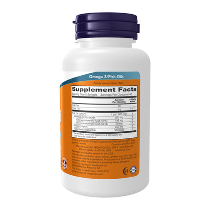 NOW Supplements Krill Oil 500 mg – Phospholipid-Bound Omega-3 for Cardiovascular & Joint Support (120 Softgels)