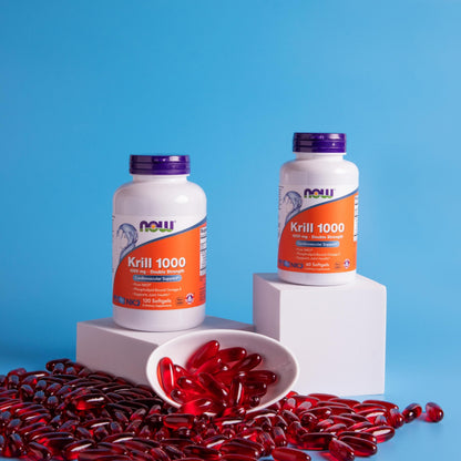 NOW Foods Neptune Krill Oil Double Strength 1000 mg | Phospholipid-Bound Omega-3, 60 Softgels