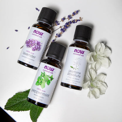 NOW Peppermint Essential Oil - 1 oz | Pure, Steam Distilled, Vegan