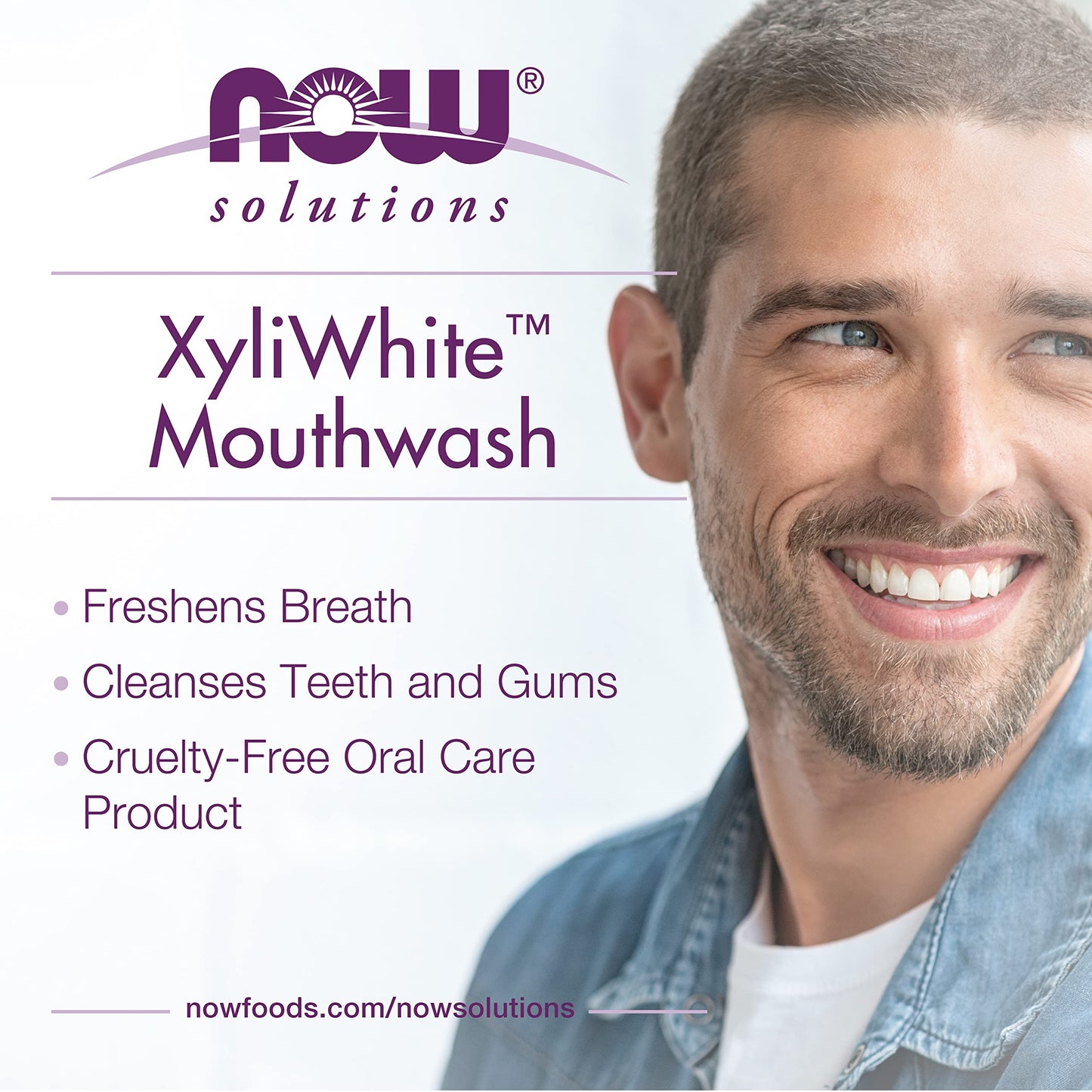 NOW Solutions XyliWhite Mouthwash Cinnafresh Flavor – Naturally Freshens Breath, Cleanses Teeth & Gums, 16-Ounce