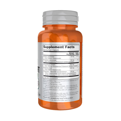NOW Sports Advanced Joint Support - Glucosamine, Hyaluronic Acid, ApresFlex (60 Capsules)