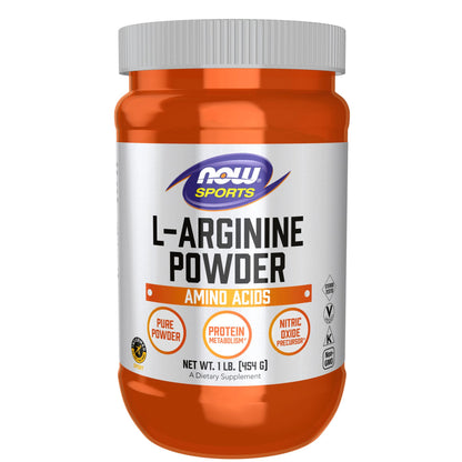 NOW Sports L-Arginine Powder – Nitric Oxide Precursor | 1 lb