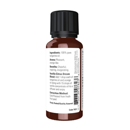 NOW Tangerine Essential Oil – Cold-Pressed, 100% Pure, 1 oz | Vegan