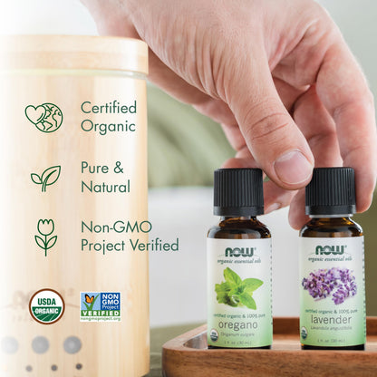 NOW Foods Organic Lavender Essential Oil, 4 oz | Pure Steam-Distilled, Vegan