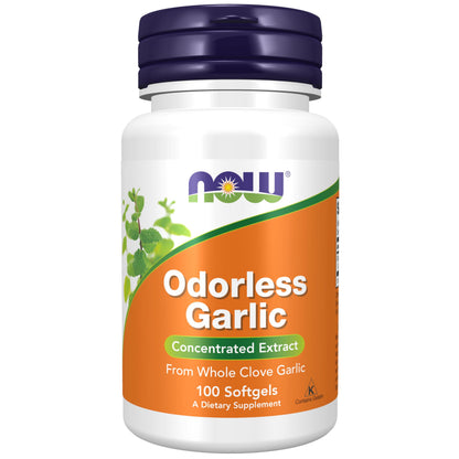 NOW Foods Odorless Garlic (Allium sativum) – Concentrated Extract, 100 Softgels