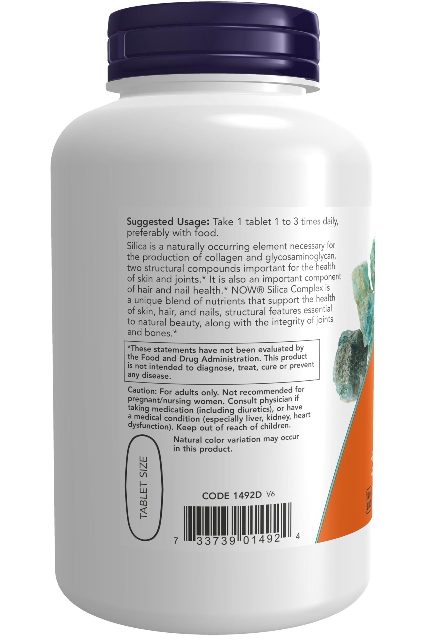 NOW Foods Silica Complex Vegetarian 500 mg - 180 Tablets