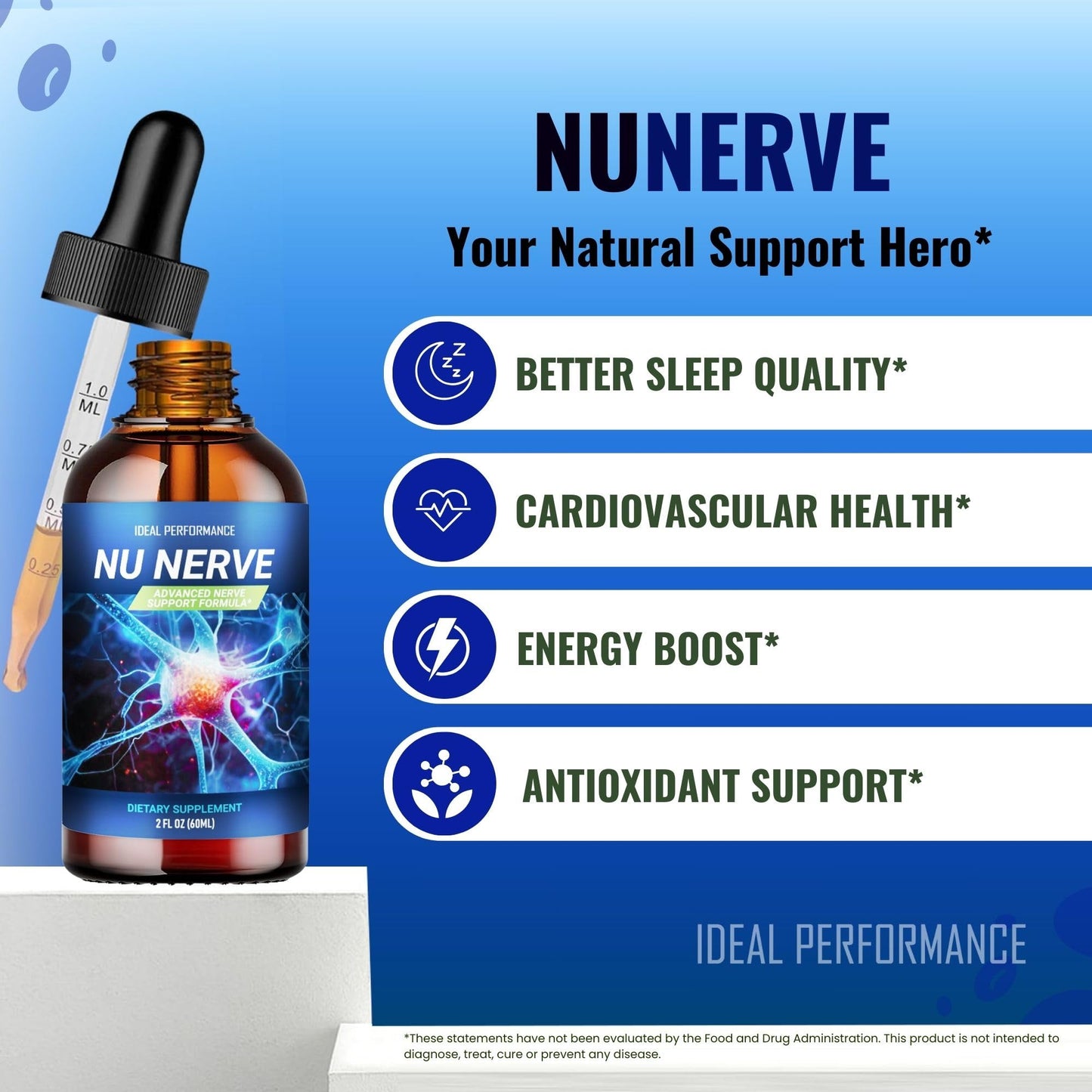 Nu Nerve Drops - Nerve Health Support | NuNerve Liquid Drops 2 Pack