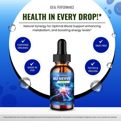 Nu Nerve Drops - Nerve Health Support | NuNerve Liquid Drops 2 Pack