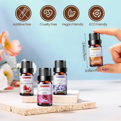 Nuanchu 108 Pcs Essential Oils Set 10ml – Diffuser Fragrance Kit (36 Scents)