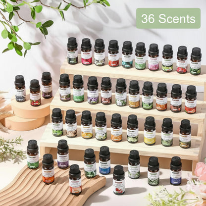 Nuanchu 36 Pcs Essential Oils Set - 10ml Fragrance Oils for Diffuser & DIY Aromatherapy Kit