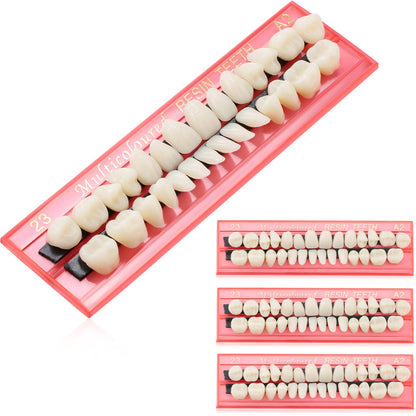 Nuanchu 4 Sets Tooth Repair Kit - 112 Pieces A2 Realistic Fake Teeth