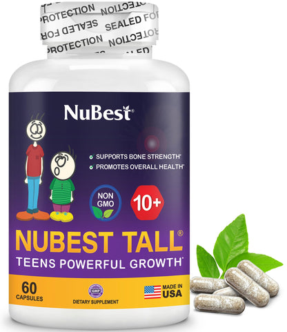 NuBest Tall 10+ – Advanced Bone Strength Formula for Kids 10+ & Teens | Supports Immunity, Development & Wellness | Pack 3 (3 Months)