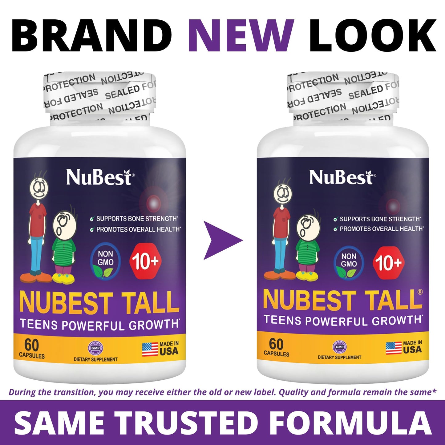 NuBest Tall 10+ – Advanced Bone Strength Formula for Kids 10+ & Teens | Supports Immunity, Development & Wellness | Pack 3 (3 Months)