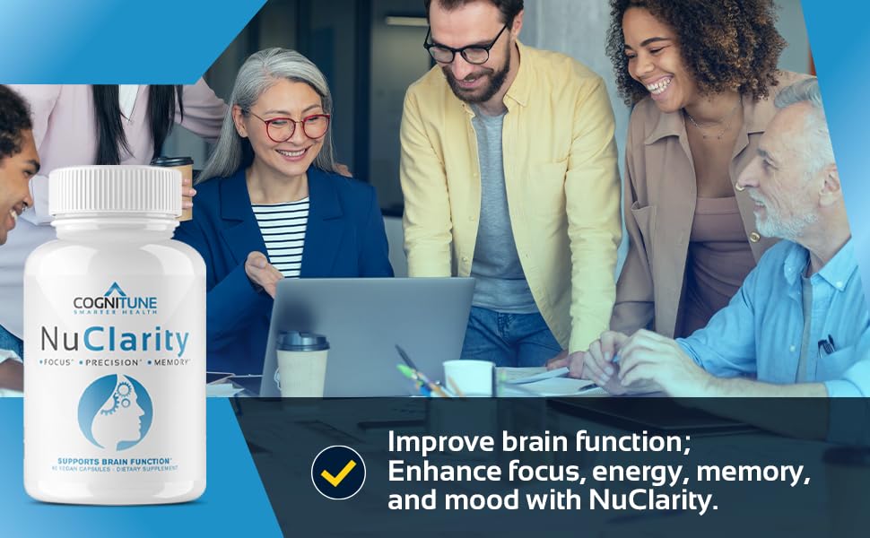 NuClarity - Premium Nootropic Brain Supplement for Focus & Clarity