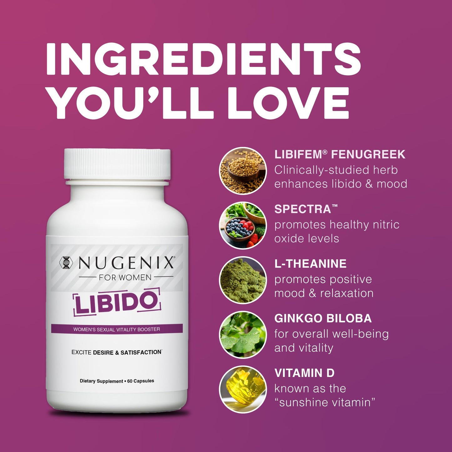 Nugenix Women's Libido Booster Supplement - 60 Count | Drive & Mood Support