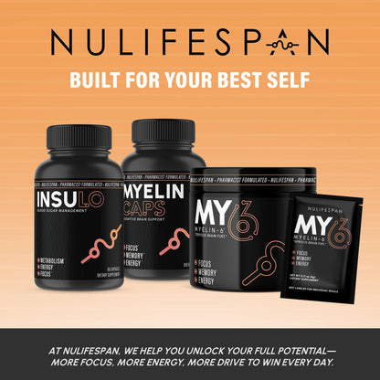 Nulifespan Myelin Caps | Brain Health & Focus Supplement (90 Capsules)